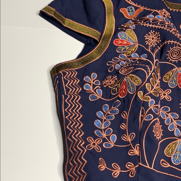 Foxiedox embroidered Hadiya fit and flare dress - Picture 6 of 14